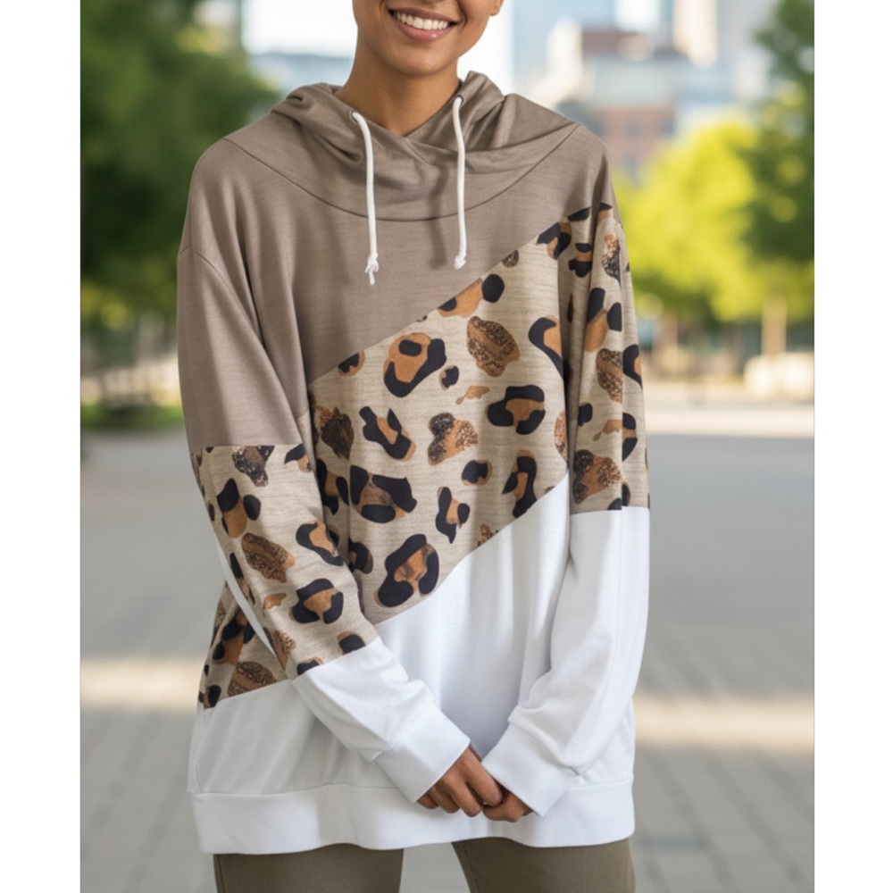 Boutique Leopard Hoodie 4XL EUC